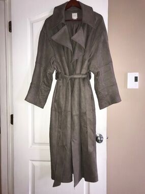 H&M faux suede wrap coat size XXL